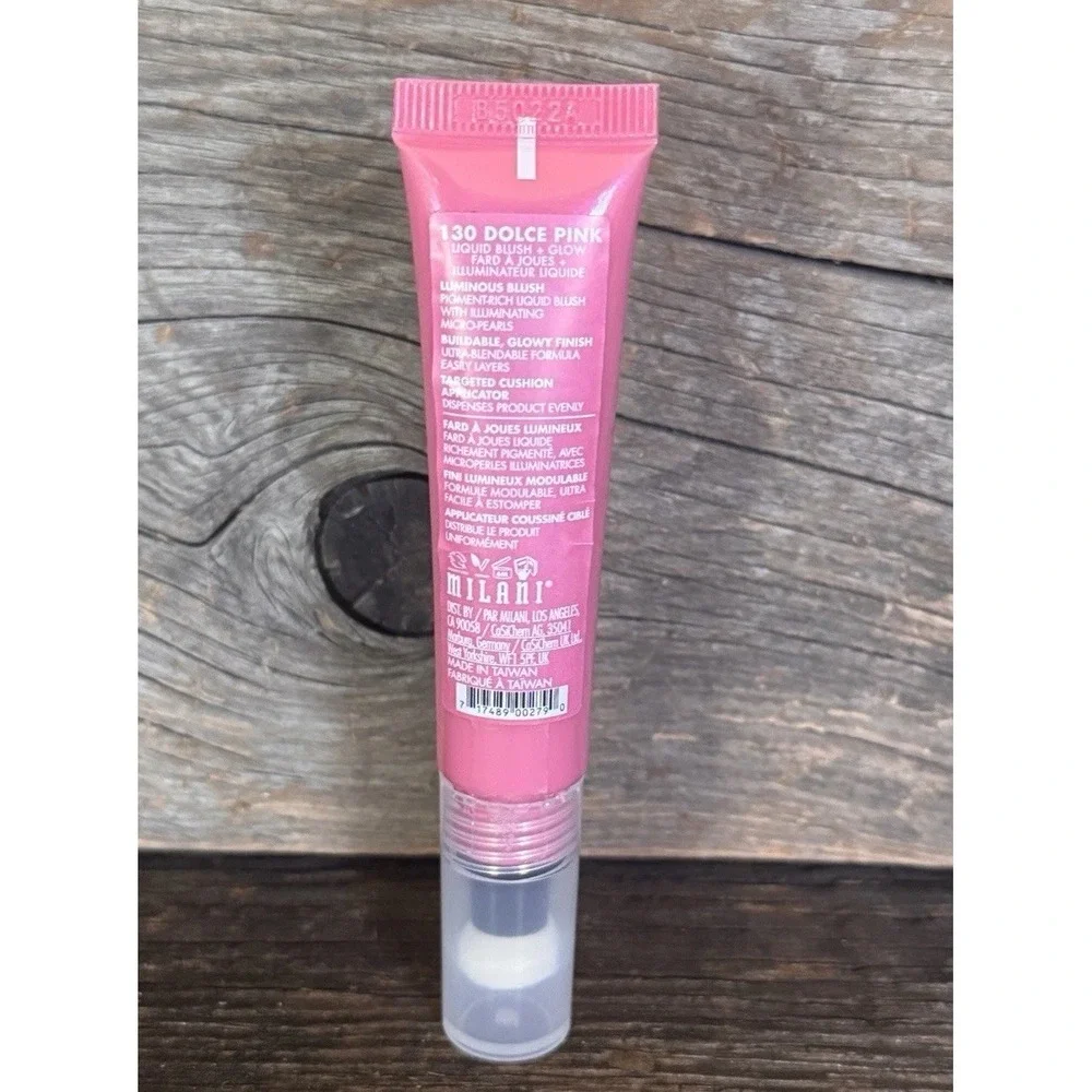 Milani Cheek Kiss Liquid Blush + Glow - 130 Dolce Pink - 0.33 fl Oz. / 10 ML – N